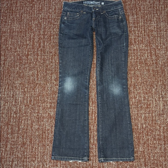 Guess vintage daredevil boot low rise dark wash denim women’s 26 - Picture 2 of 16